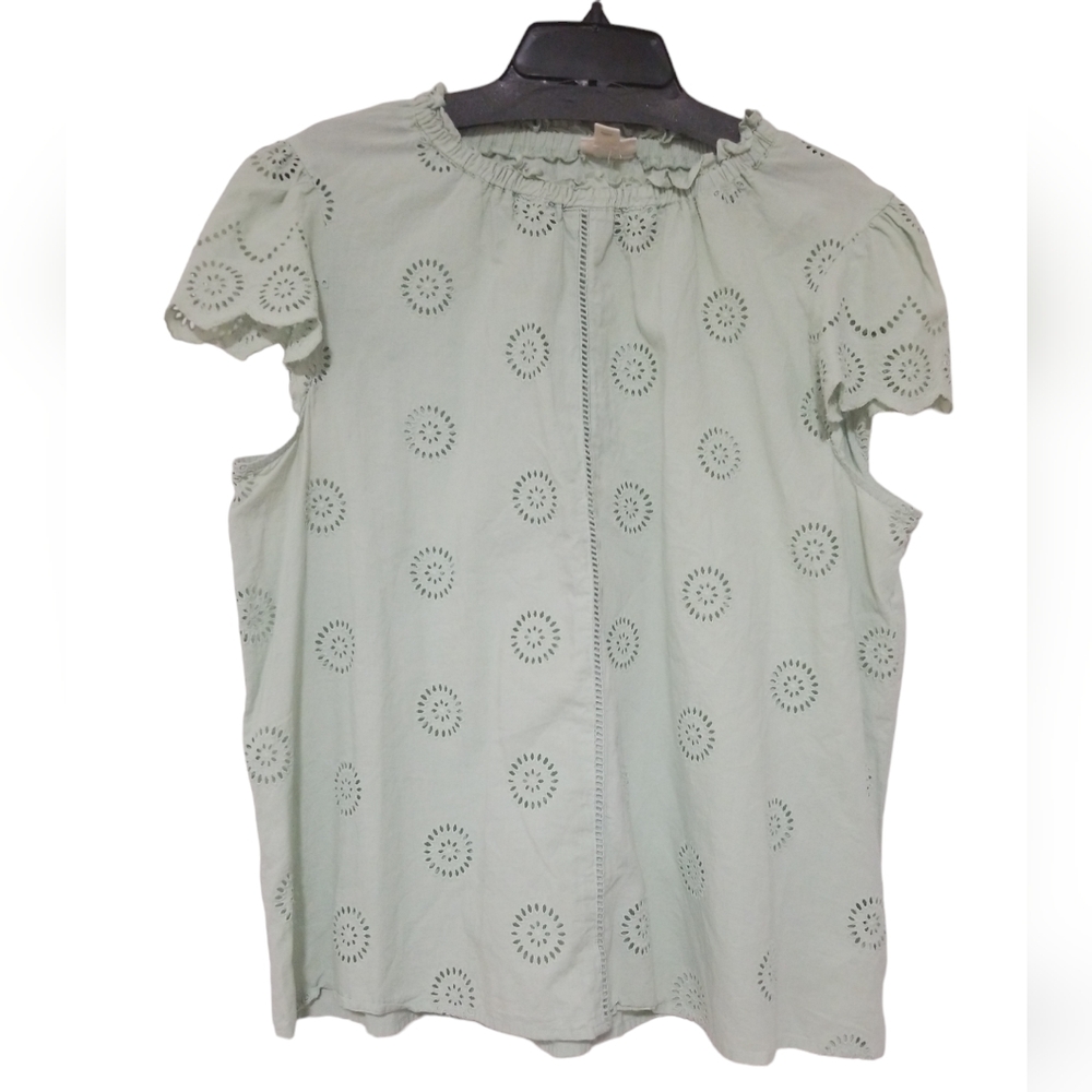 A New Approach Villager Boho Chic Lace Surplice Blouse - Size XL